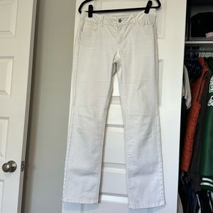 White House Black Market White Straight Jeans